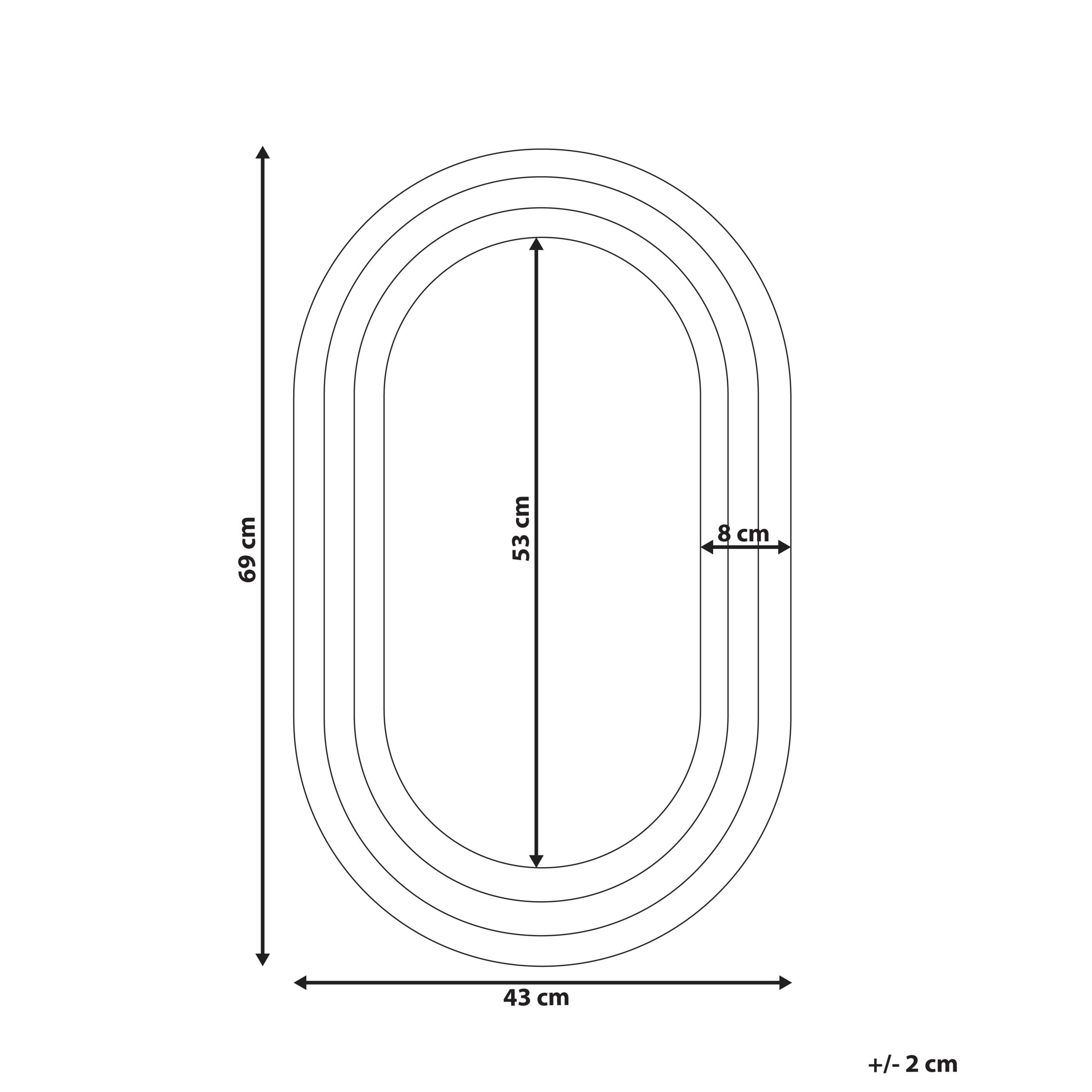 Beliani - Miroir MDF Blanc MASSILLY - 43x4x69- Beliani - Image 3