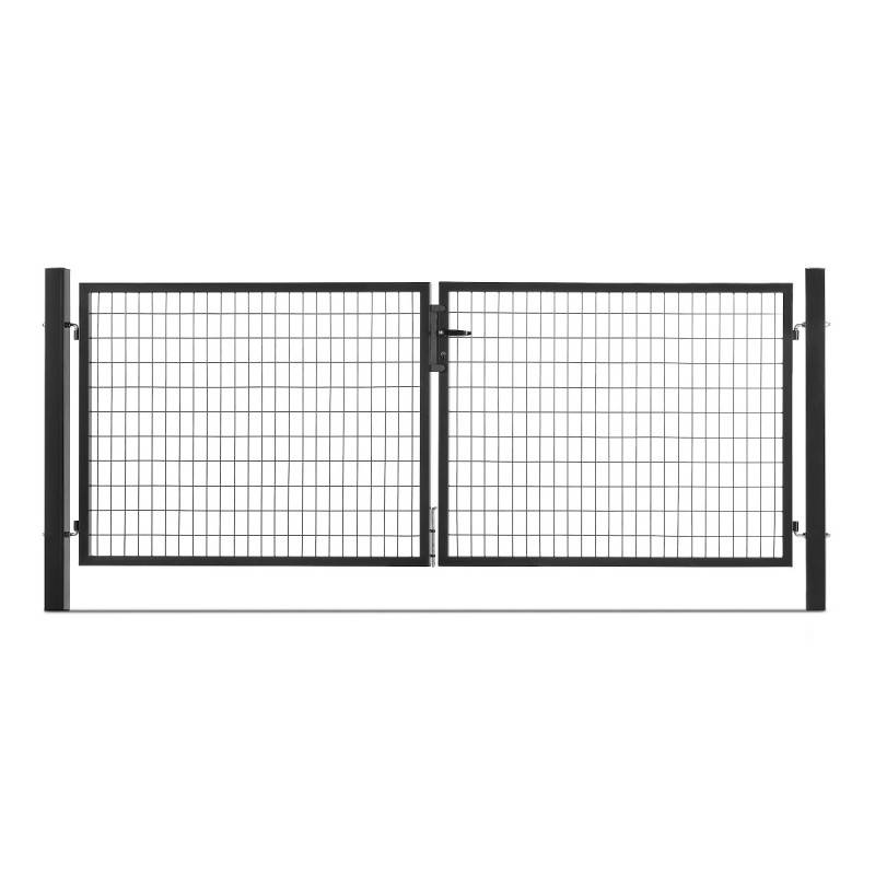 Portail grillagé acier galvanisé L 3m Noir H 1m50 - Easy Clôture - Imagen 1