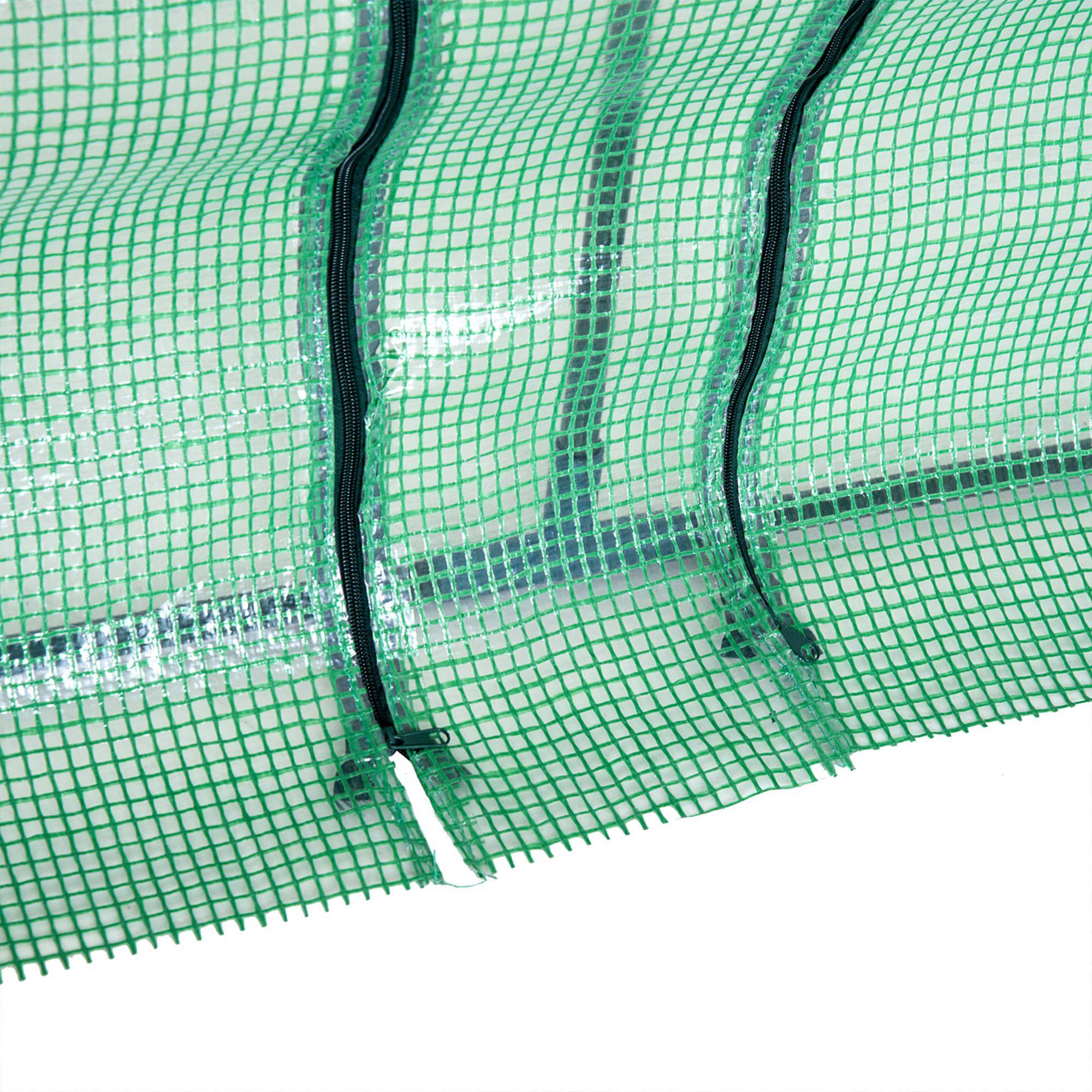 Mini Serre Châssis de Jardin Acier et Bâche PE 3 Fenêtres 270x90x90 cm Vert - ComfortXL Outdoor Living - Image 9