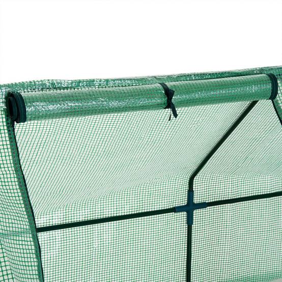 Mini Serre Châssis de Jardin Acier et Bâche PE 3 Fenêtres 270x90x90 cm Vert - ComfortXL Outdoor Living - Image 10