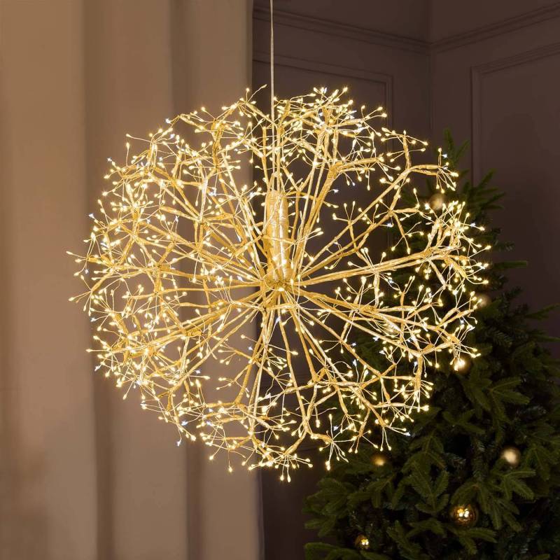 Lotti - Branche Sphère Riche RICH Champagne Ø60cm 1200 MicroLED FlashLED avec Rameaux Lotti - Imagen 2
