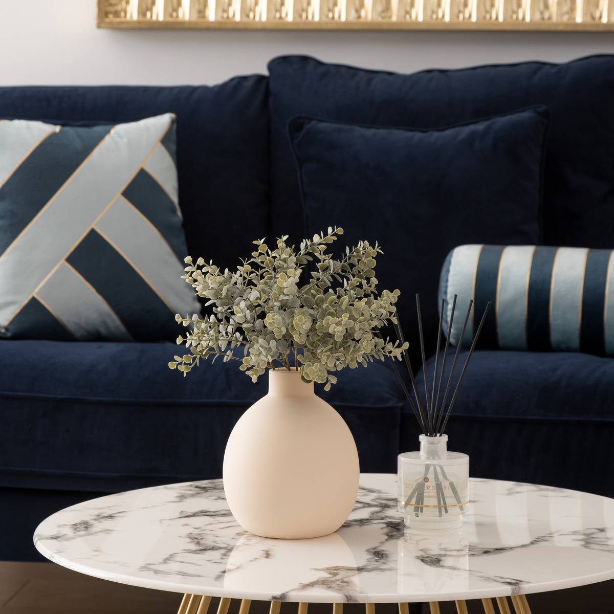 Atmosphera - Vase céramique Rily beige H18cm - Atmosphera Créateur d'intérieur - Imagen 1