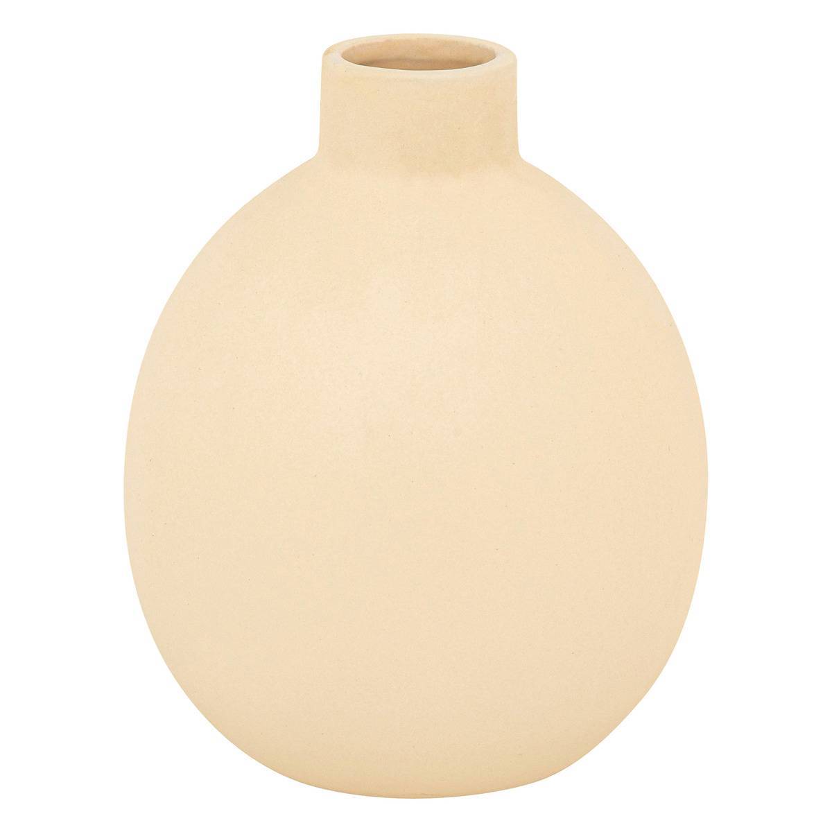 Atmosphera - Vase céramique Rily beige H18cm - Atmosphera Créateur d'intérieur - Imagen 2