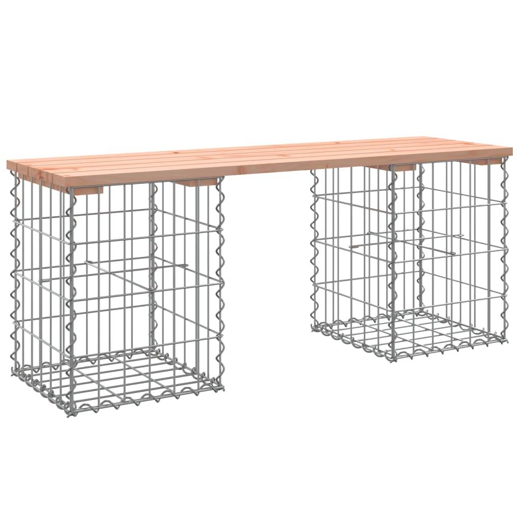 Maison Chic - Banc de jardin - Banc d'extérieur - Banquette design gabion 103x31x42cm bois massif de douglas - Imagen 1