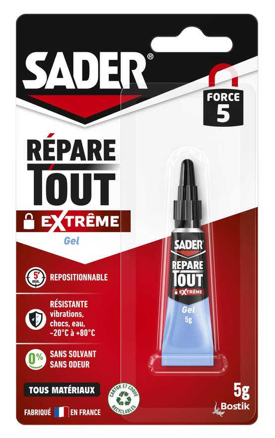 Sader - REPARE TOUT INSTANT. GEL BLISTER 5G