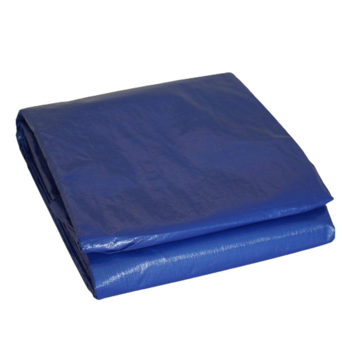 Bâche piscine rectangulaire 6 x 10m Bleue marine avec filet d'écoulement résistance 140g/m2 - Imagen 1