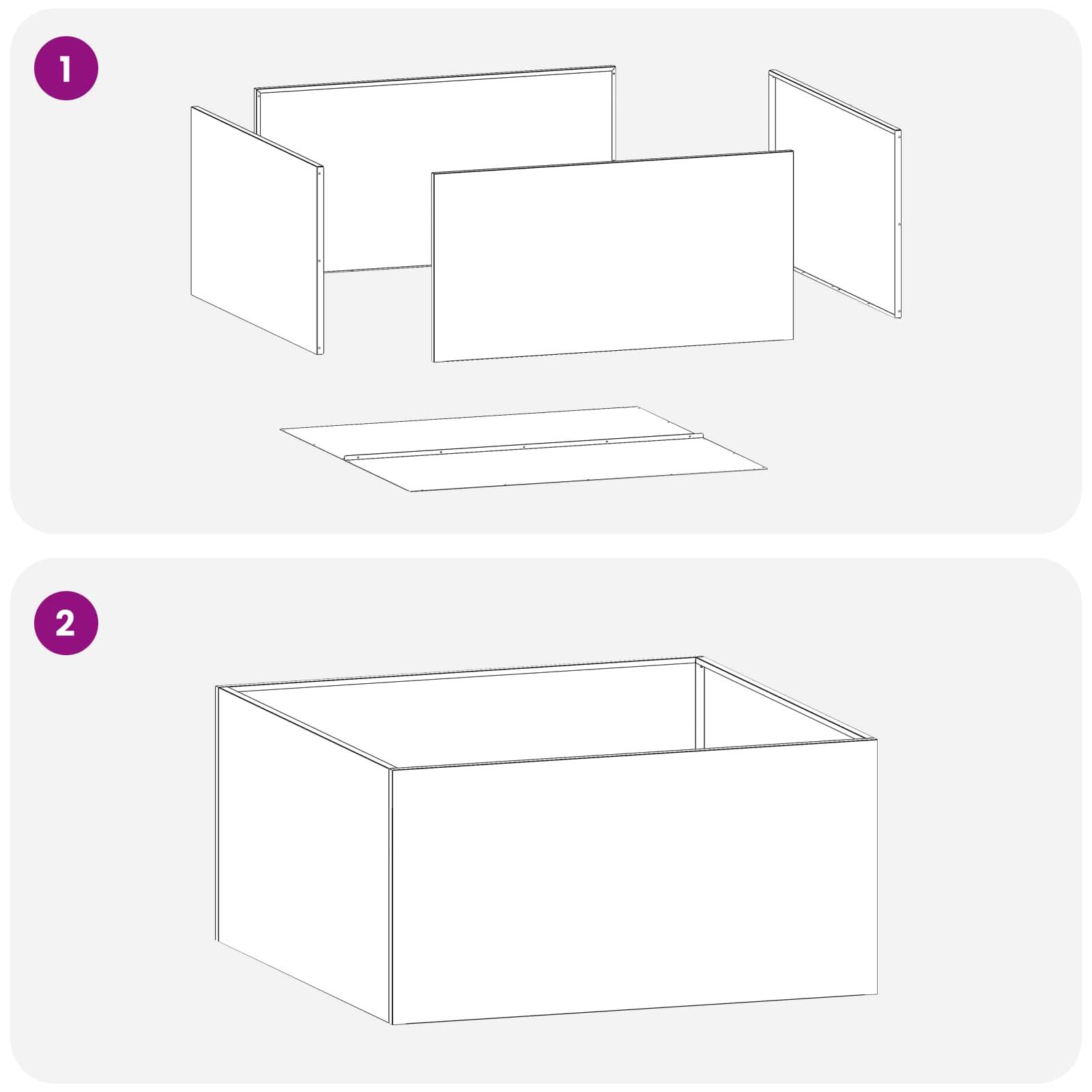 Vidaxl - Cache-pot de jardin 2 pc Noir 100 x 100 x 40 cm vidaXL 8005121 - Image 8