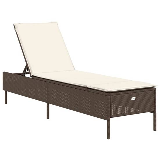 Duo Lits Bain Soleil Marron Résine Tressée Inclinable 5 Niveaux Matelas Blanc – ComfortXL Outdoor Living - Image 4