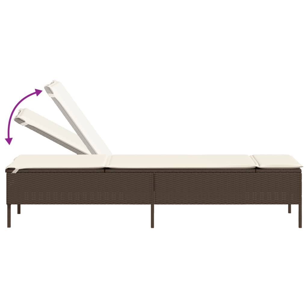 Duo Lits Bain Soleil Marron Résine Tressée Inclinable 5 Niveaux Matelas Blanc – ComfortXL Outdoor Living - Image 8