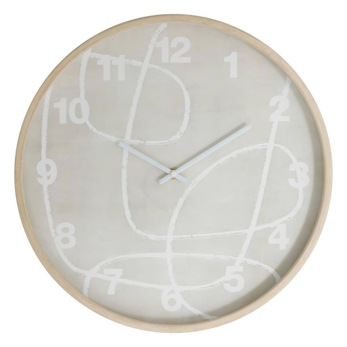 Horloge Murale Abstraite "Greta" 38cm Marron - Image 1