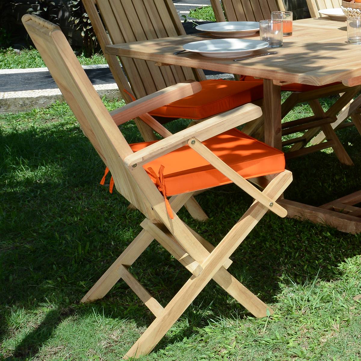 Teck'Attitude - Fauteuils de jardin pliants en teck massif Karimun (lot de 2) - TECK'Attitude - Imagen 3