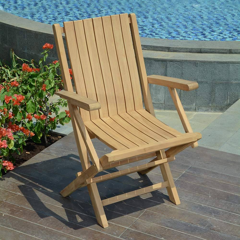 Teck'Attitude - Fauteuils de jardin pliants en teck massif Karimun (lot de 2) - TECK'Attitude - Imagen 2