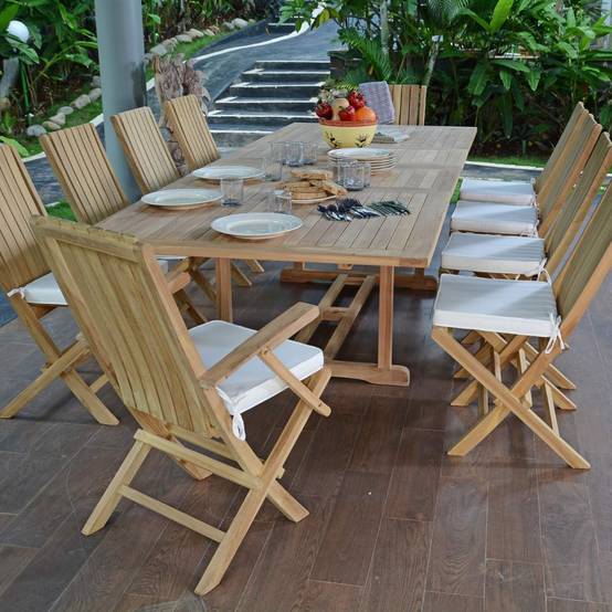 Teck'Attitude - Fauteuils de jardin pliants en teck massif Karimun (lot de 2) - TECK'Attitude - Imagen 6