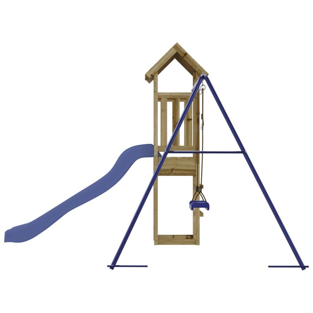 Helloshop26 - Aire de jeux d'extérieur balançoires toboggan portiques robuste jeux jardin 238 x 321 x 207 cm bois de pin imprégné - Imagen 5