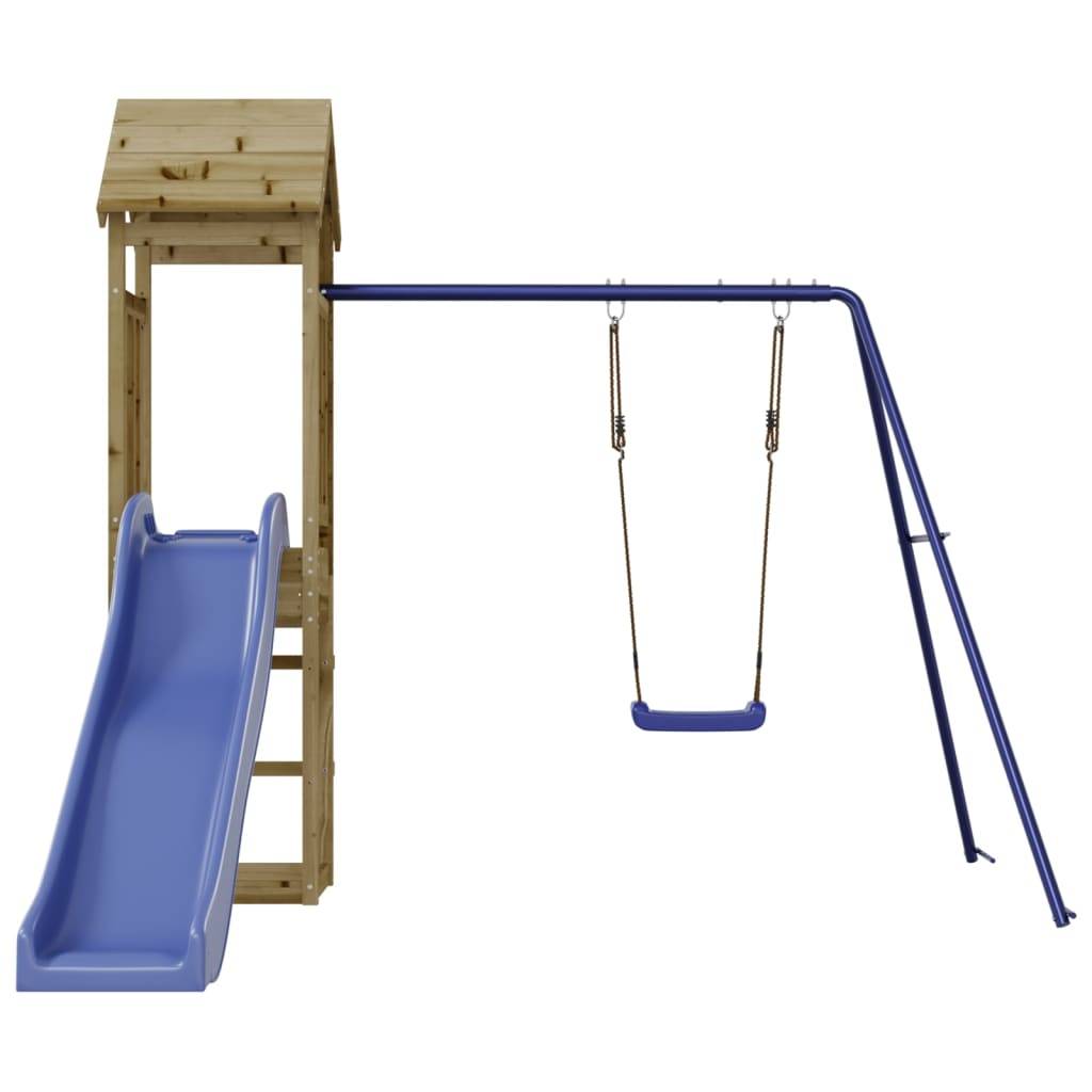 Helloshop26 - Aire de jeux d'extérieur balançoires toboggan portiques robuste jeux jardin 238 x 321 x 207 cm bois de pin imprégné - Imagen 3