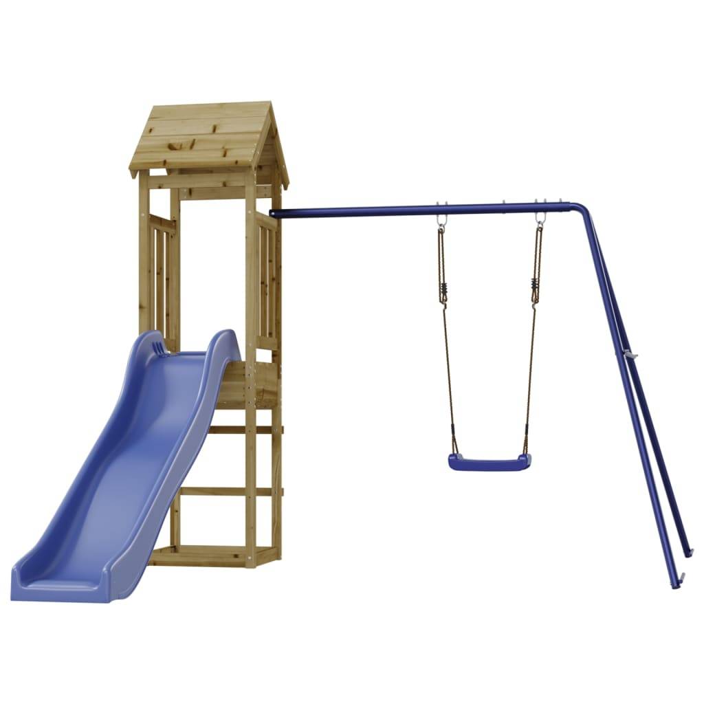 Helloshop26 - Aire de jeux d'extérieur balançoires toboggan portiques robuste jeux jardin 238 x 321 x 207 cm bois de pin imprégné - Imagen 2