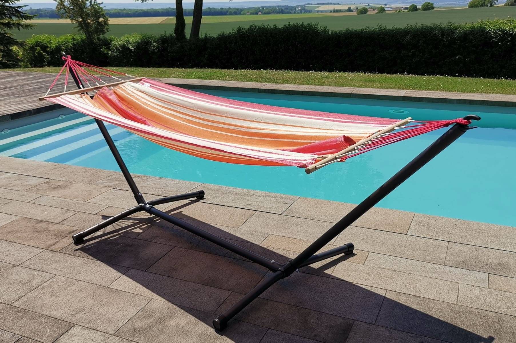 Jobek - Set METALIK KOLOR 300x100x95 cm Rouge Orange Écru 100x200 certifié FSC 100% JOBEK - Imagen 2