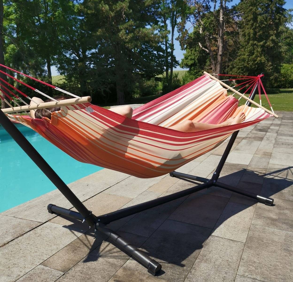 Jobek - Set METALIK KOLOR 300x100x95 cm Rouge Orange Écru 100x200 certifié FSC 100% JOBEK - Imagen 5
