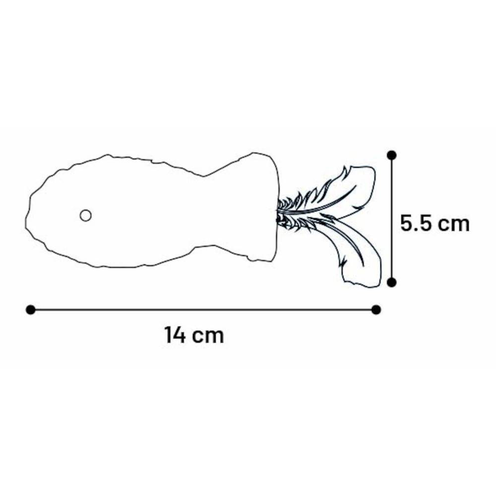 Flamingo - Flamingo - Jouet Justo poisson 14 x 5 x 2 cm Brun & Jaune pour chat - Imagen 2