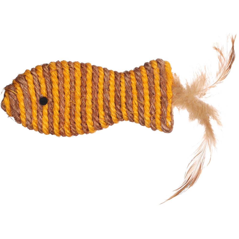 Flamingo - Flamingo - Jouet Justo poisson 14 x 5 x 2 cm Brun & Jaune pour chat - Imagen 1