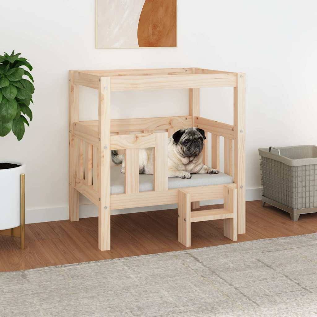 Vidaxl - Lit pour chien 65,5x50,5x70 cm Bois de pin solide vidaXL 822372 - Imagen 1