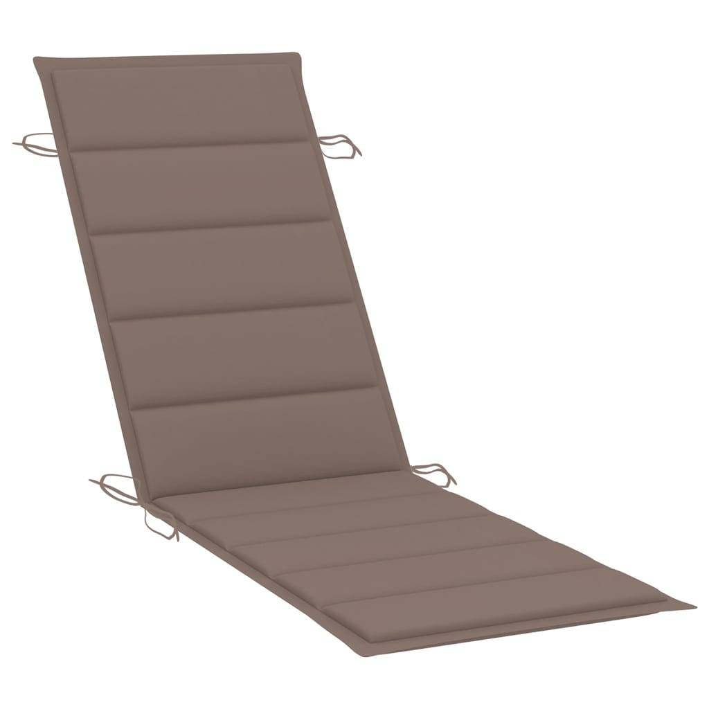 Helloshop26 - Transat chaise longue bain de soleil lit de jardin terrasse meuble d'extérieur avec table et coussin bois d'acacia - Imagen 6