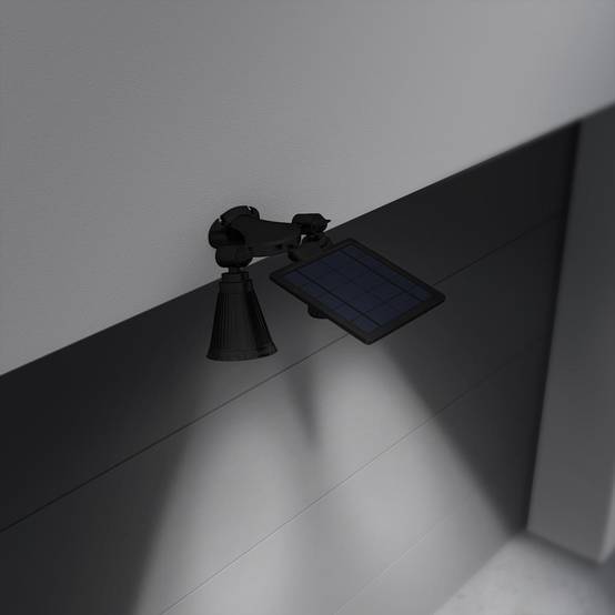 Lumisky - Double projecteur solaire avec détecteur DOLBY Noir Plastique 600LM - Image 3