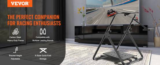 VEVOR Support de Volant Course Pliable Hauteur Réglable Portable - Image 9