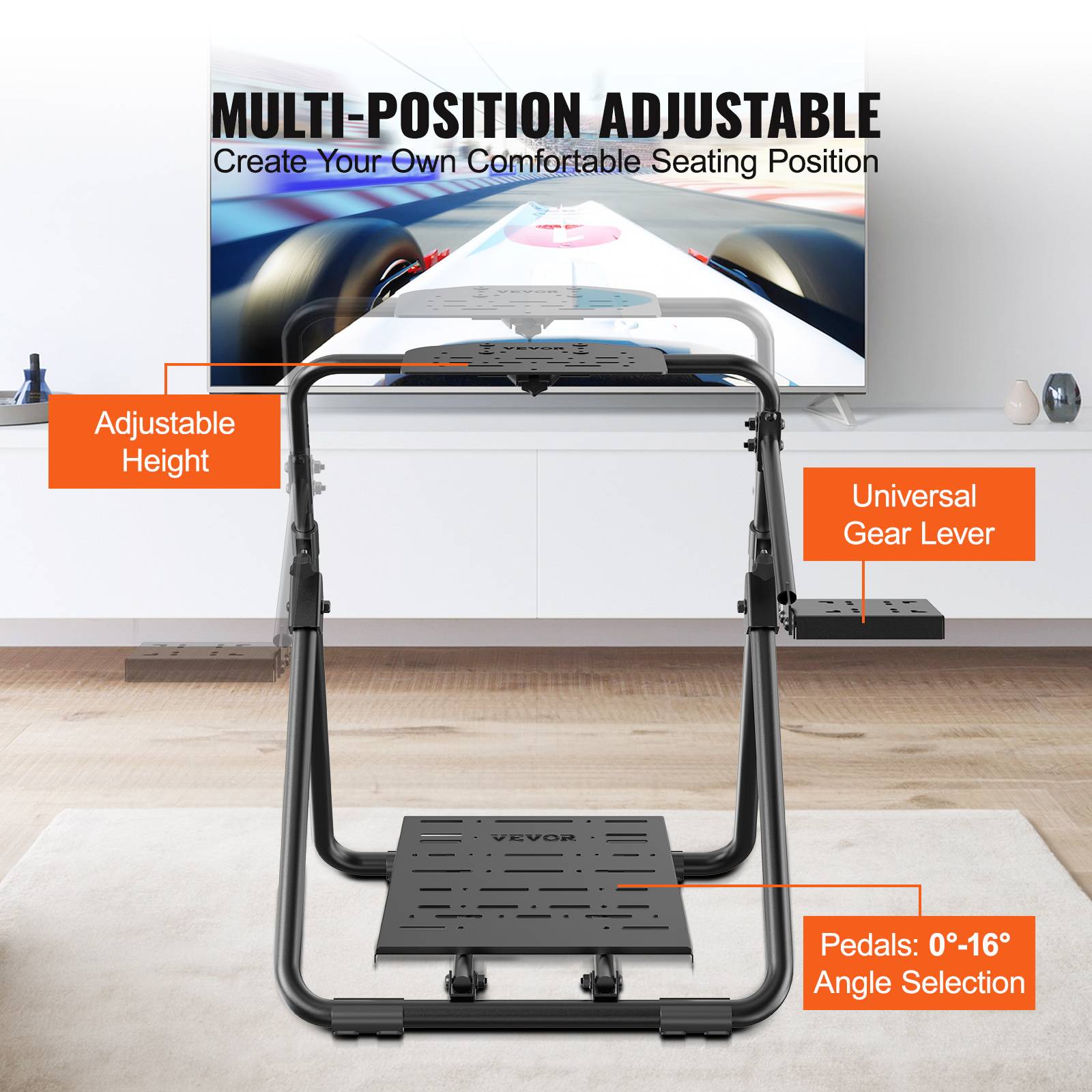 VEVOR Support de Volant Course Pliable Hauteur Réglable Portable - Image 4
