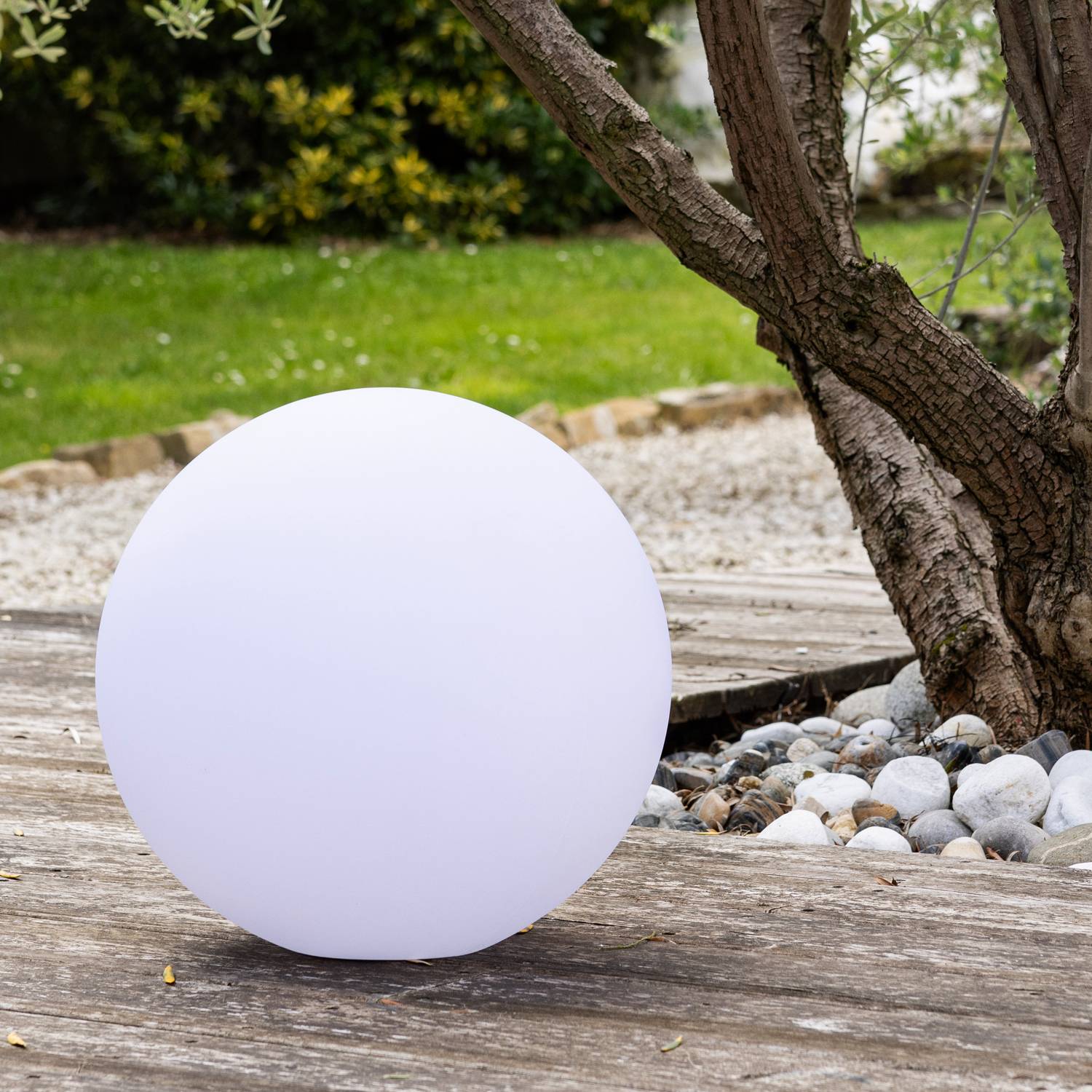 Boule lumineuse LED Ø 30cm multicolore ADHARA - HAPPY GARDEN - Imagen 2