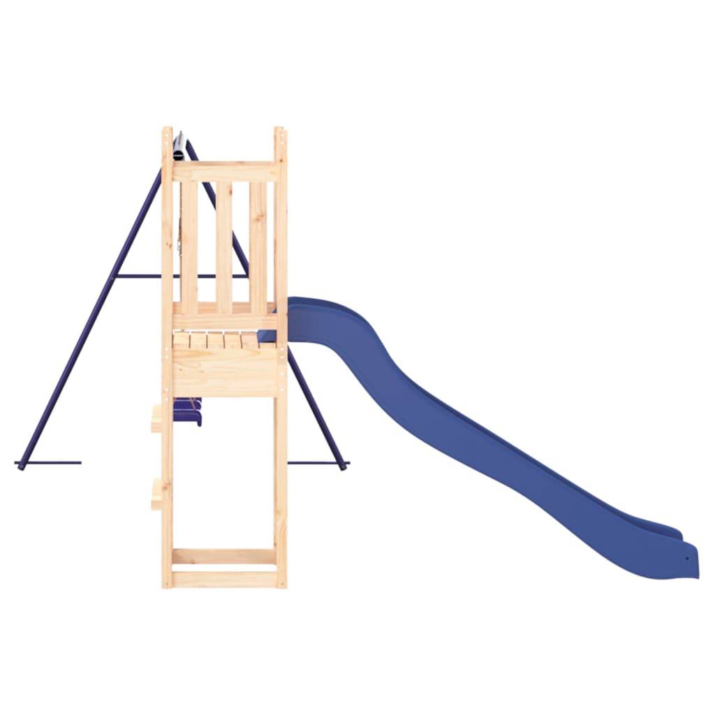 Helloshop26 - Aire de jeux d'extérieur balançoires toboggan portiques robuste jeux jardin 308 x 321 x 169 cm bois de pin massif - Imagen 5
