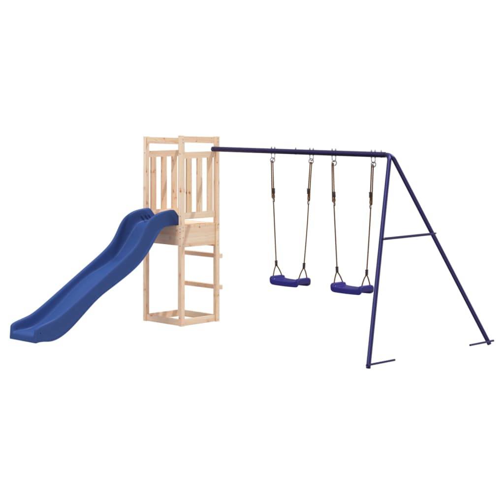 Helloshop26 - Aire de jeux d'extérieur balançoires toboggan portiques robuste jeux jardin 308 x 321 x 169 cm bois de pin massif - Imagen 2