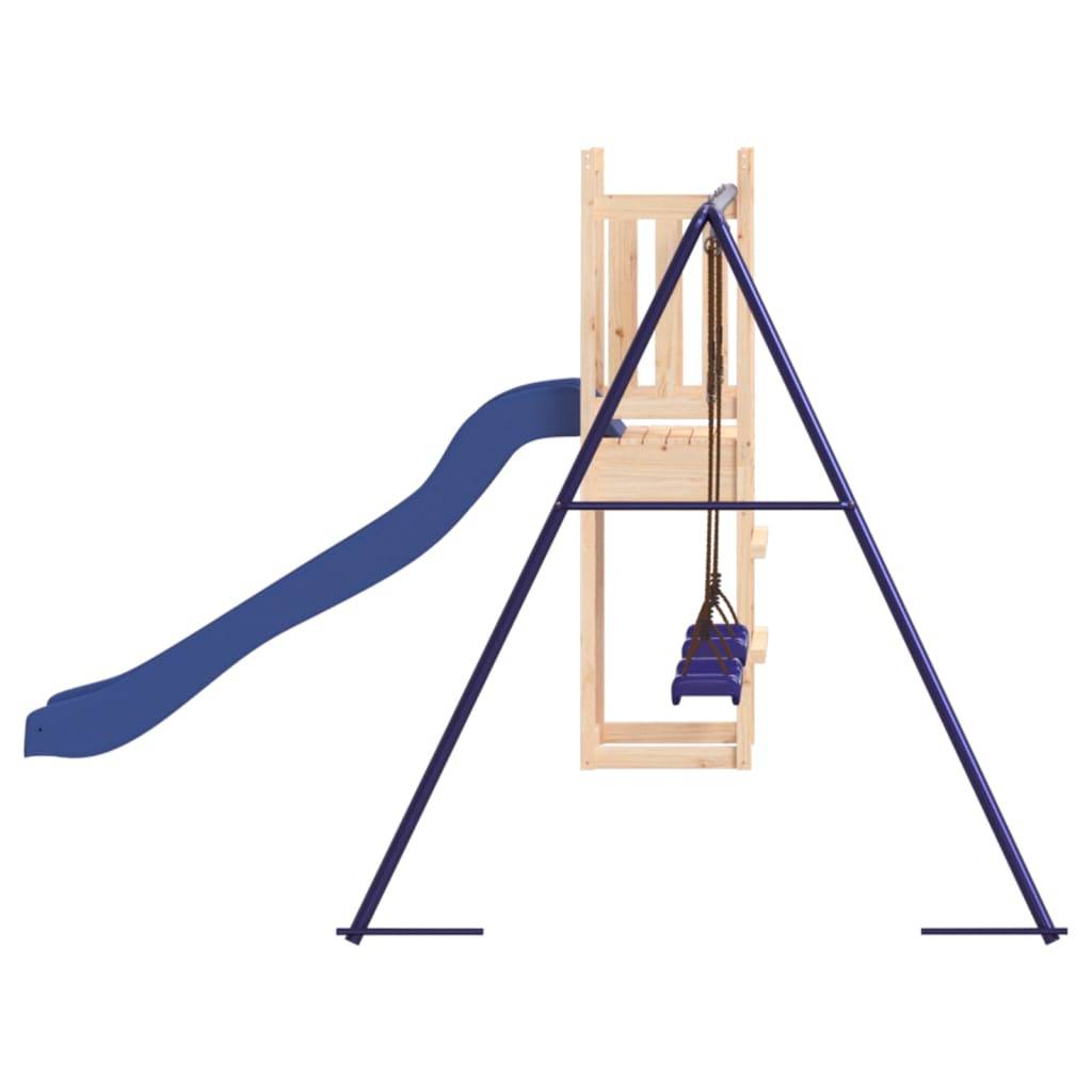 Helloshop26 - Aire de jeux d'extérieur balançoires toboggan portiques robuste jeux jardin 308 x 321 x 169 cm bois de pin massif - Imagen 4