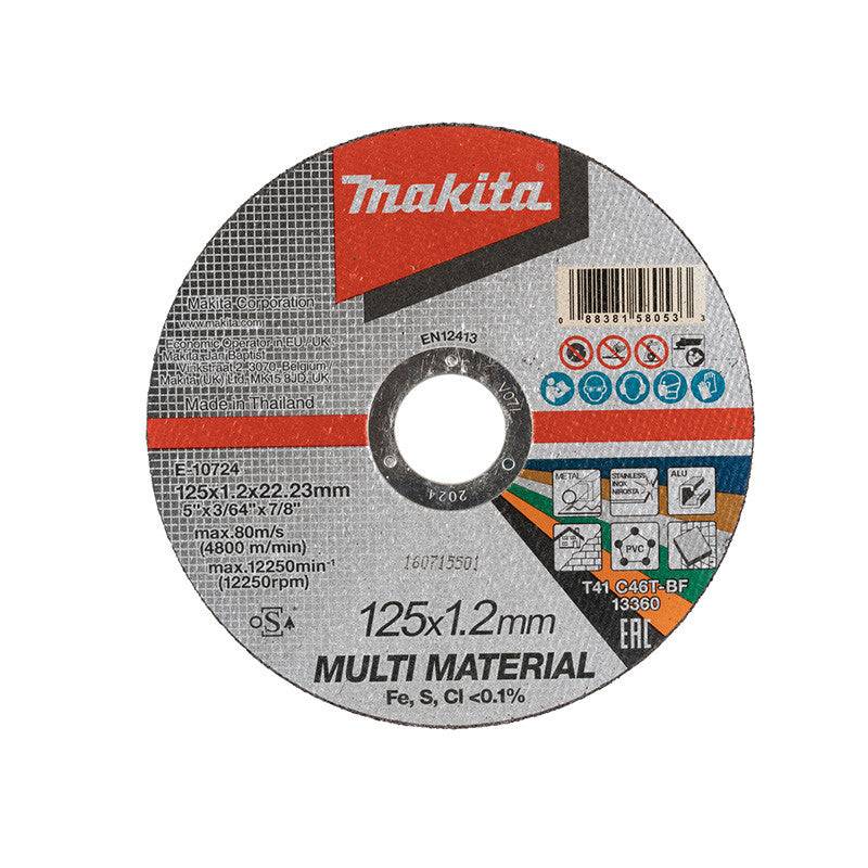 Makita - Disque à tronçonner mince 125 x 1,2 x 22,23 mm MAKITA E-10724, C46T, multi matériau Makita