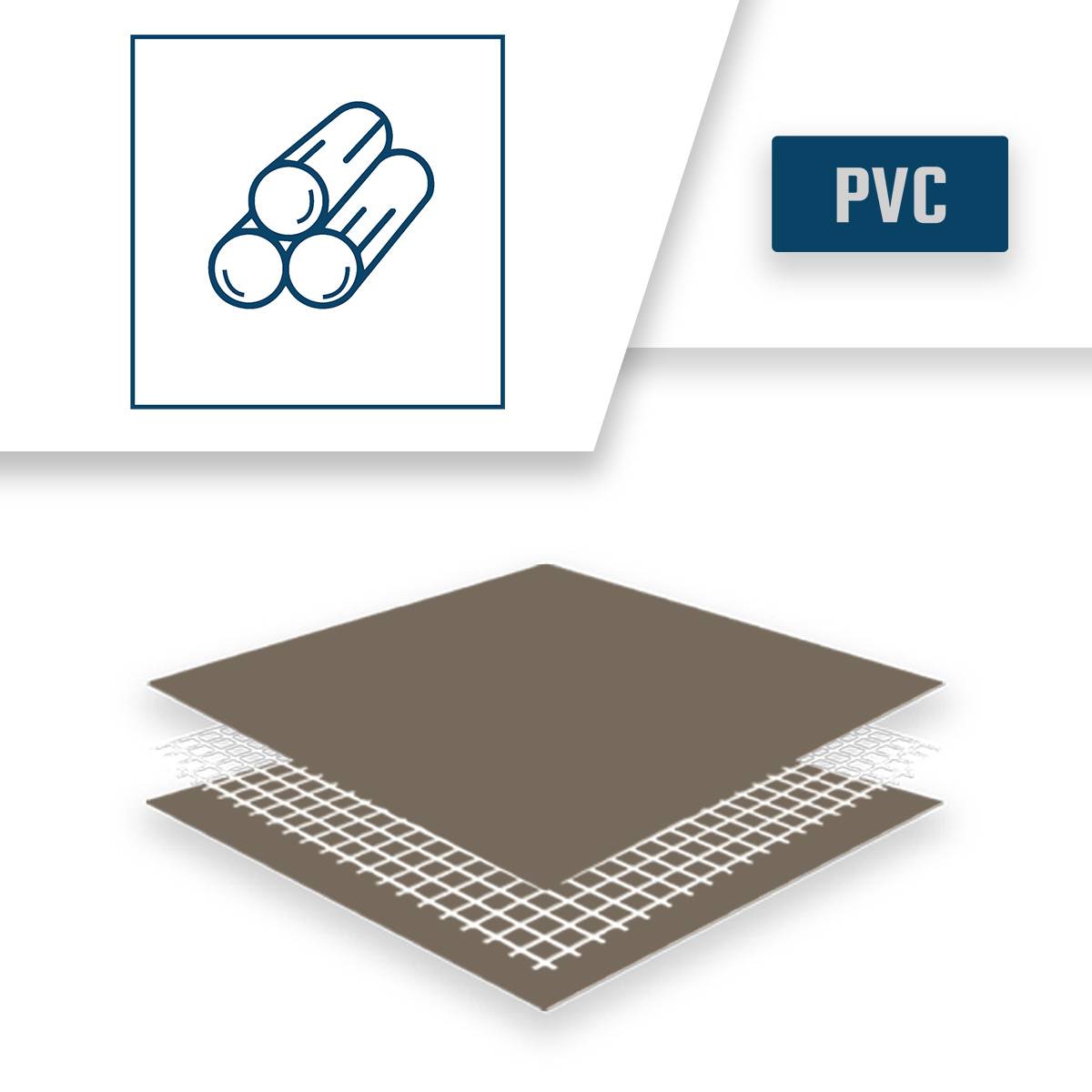 Bâche Bois 2x3 m LP640BO Taupe - Garantie 8 ans - Bâche de protection étanche en PVC pour Bois de chauffage TECPLAST - Image 5