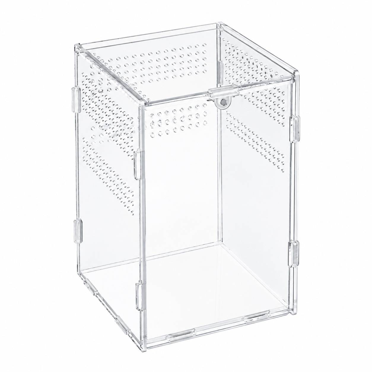 Boîte d'élevage pour animaux rampants transparentes antiéchappement ventilation portable