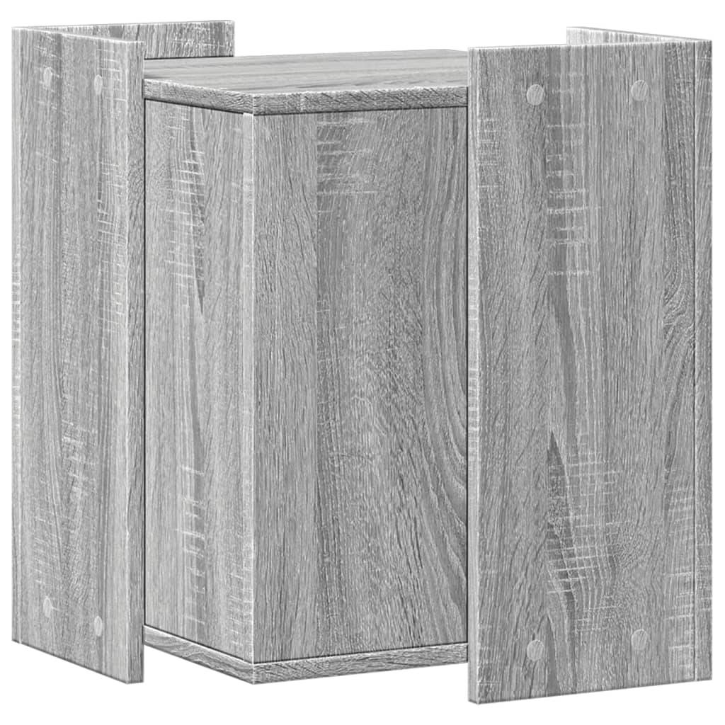 Lit pour chat - Meuble de bac à litière pour chat sonoma gris bois d'ingénierie-JU153 - Image 6