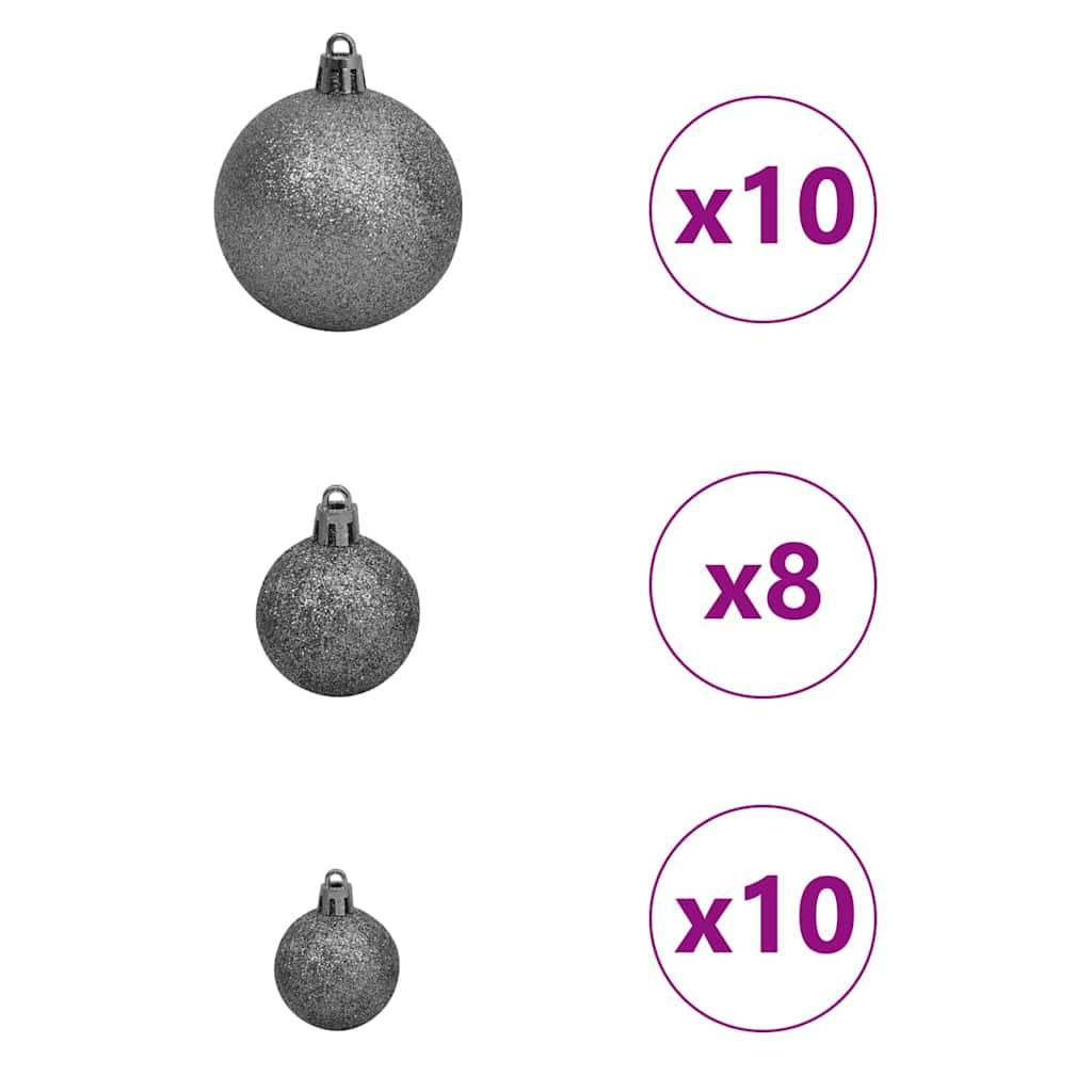 Vidaxl - Sapin de Noël artificiel pré-éclairé Rose 210 cm PVC vidaXL 3397088 - Image 10