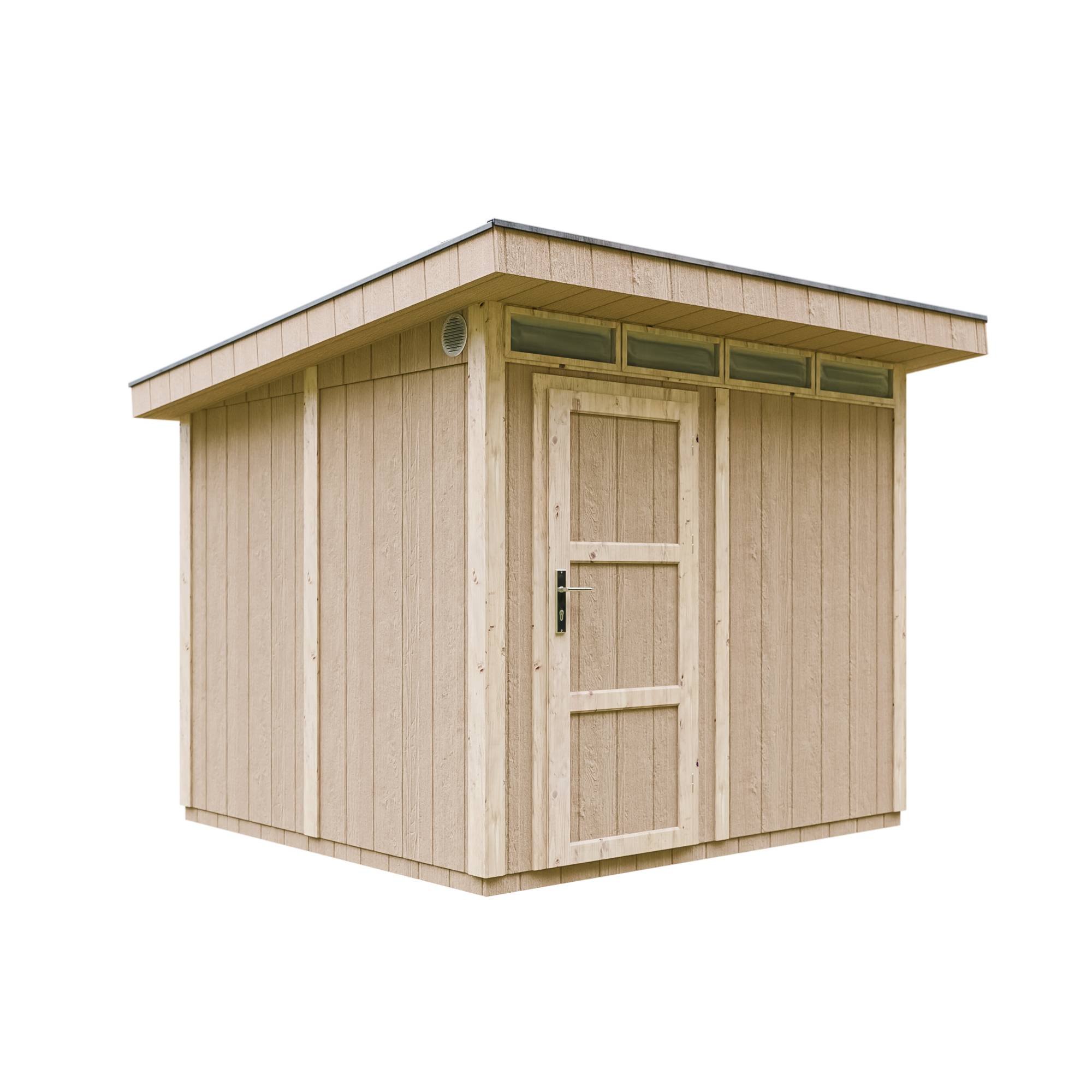 Timbela - Abri de Jardin Qualité Premium 6m² / L294xL279cm - Kit tout compris avec sol, tuiles bitumineuses, set de peinture - Timbela M903-TUNDRA GREY - Image 3