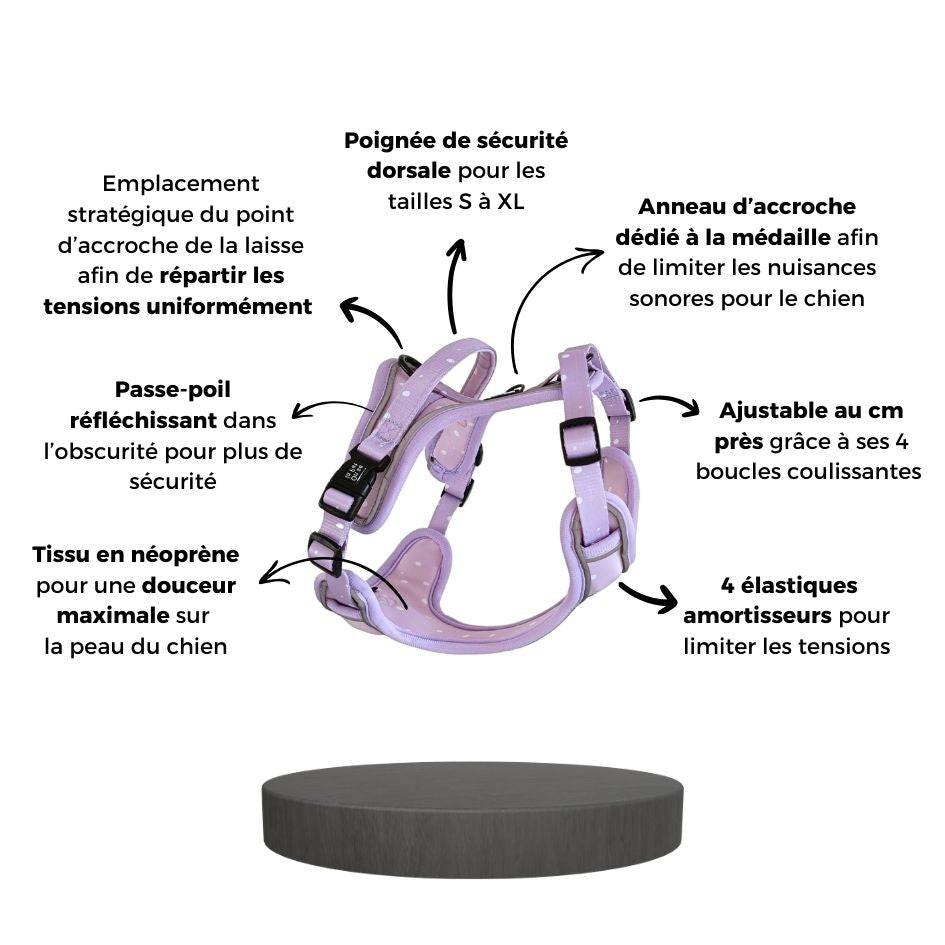 Harnais Premium pour chien confortable – Lilas – On se la Pet - Image 5