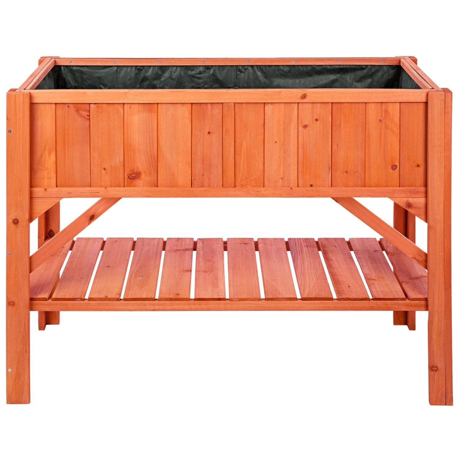 Helloshop26 - Potager sur pied bac de jardinage idéal pour les petites terrasses et balcons 119 cm pin - Imagen 1