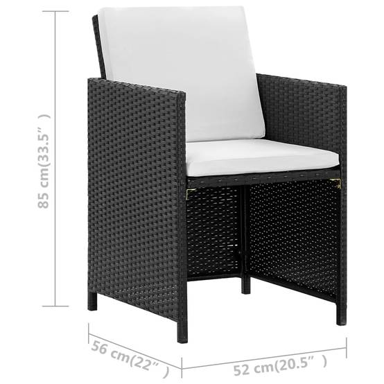 Vidaxl - Ensemble à manger d’extérieur 11 pcs coussins résine tressée vidaXL 42523 - Image 3