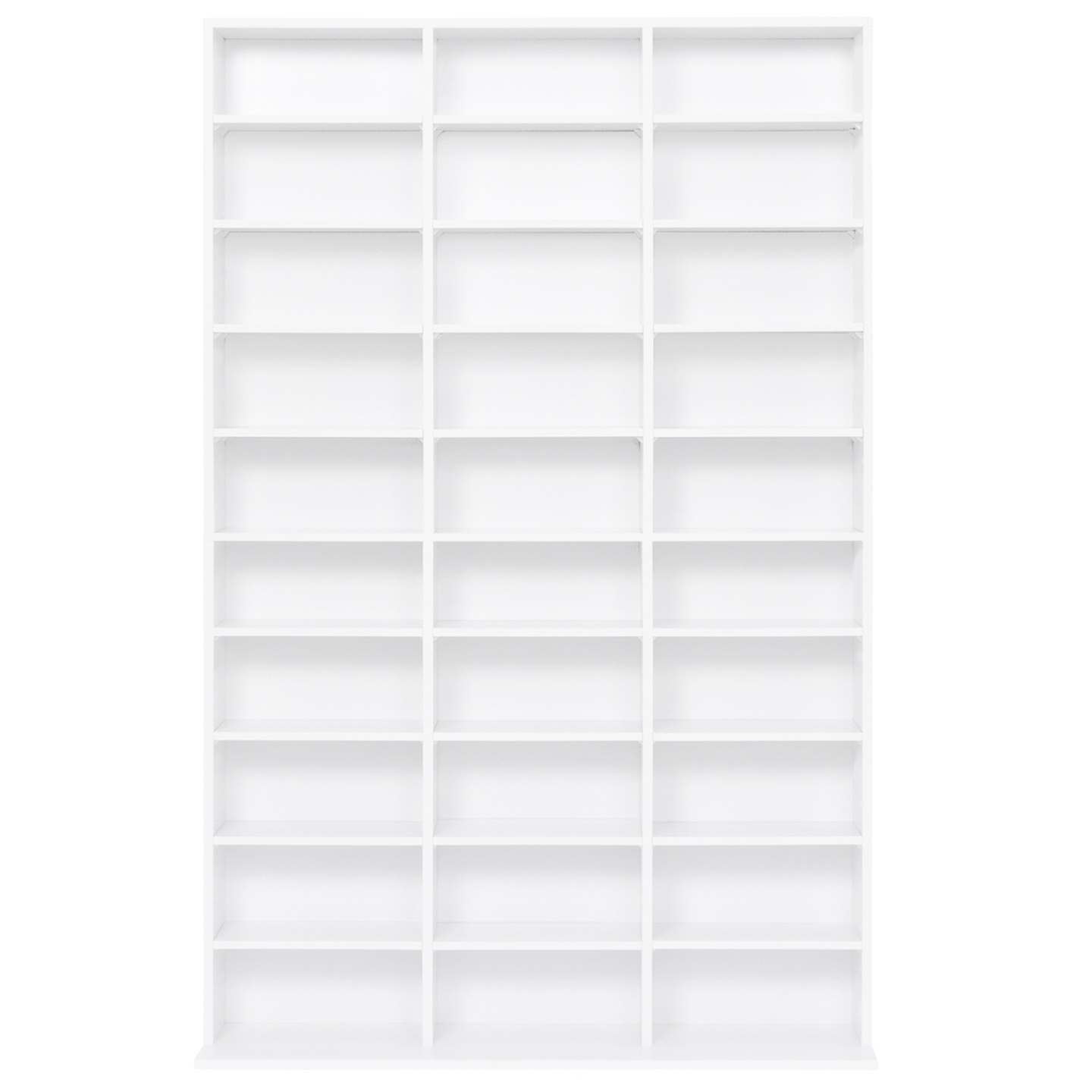 Bibliothèque étagère CD CEYLIA 30 cases avec étagères modulables bois blanc - Image 3