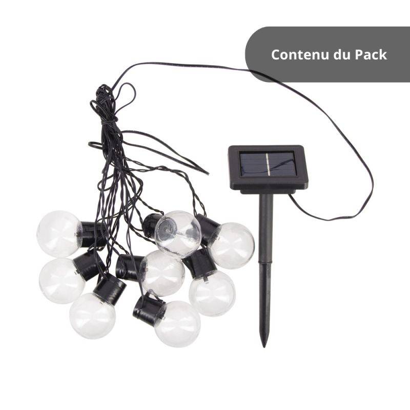 Xanlite - Guirlande Solaire Guinguette 5m IP44 - 8 Ampoules - Blanc chaud - GRL5GUINW - Image 6