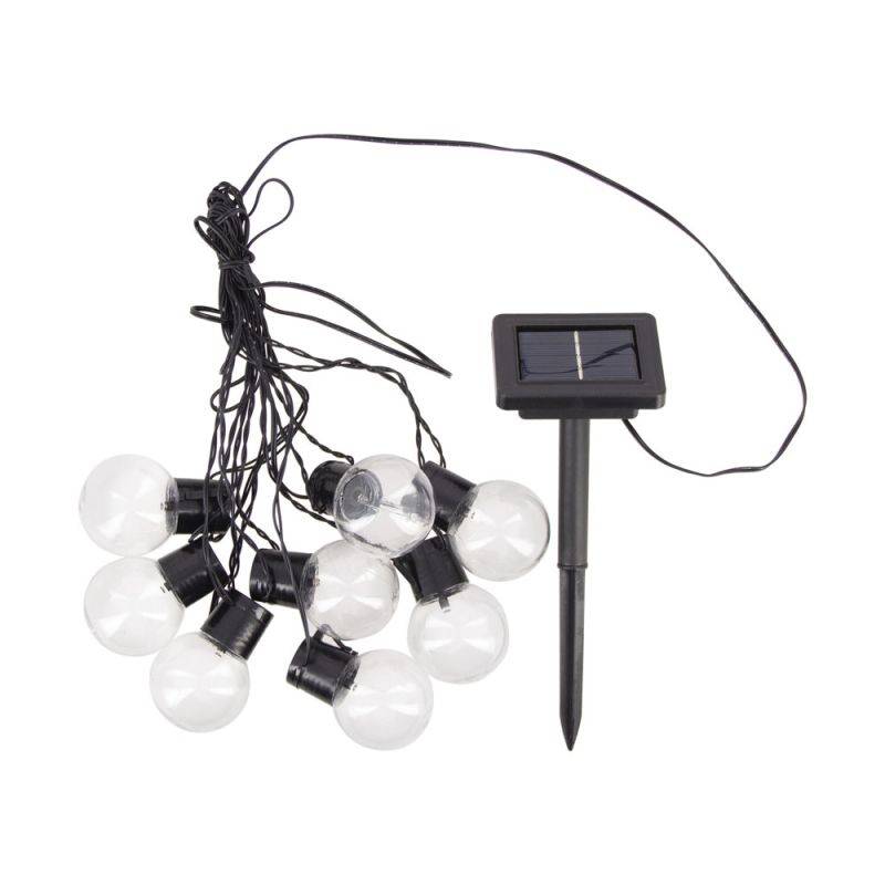 Xanlite - Guirlande Solaire Guinguette 5m IP44 - 8 Ampoules - Blanc chaud - GRL5GUINW - Image 1