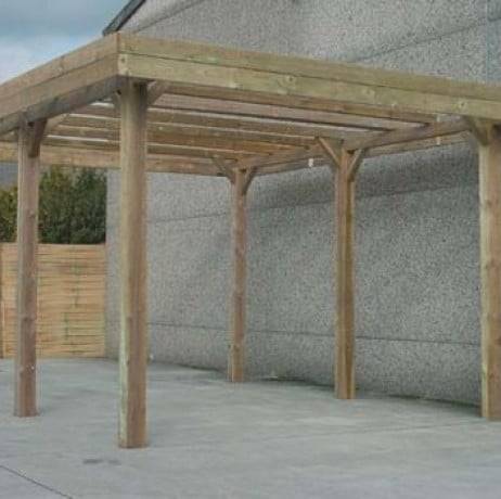 Carport base 6x5 H 4m, Ancrage Aucun, Panneaux de toit Pvc - Imagen 1