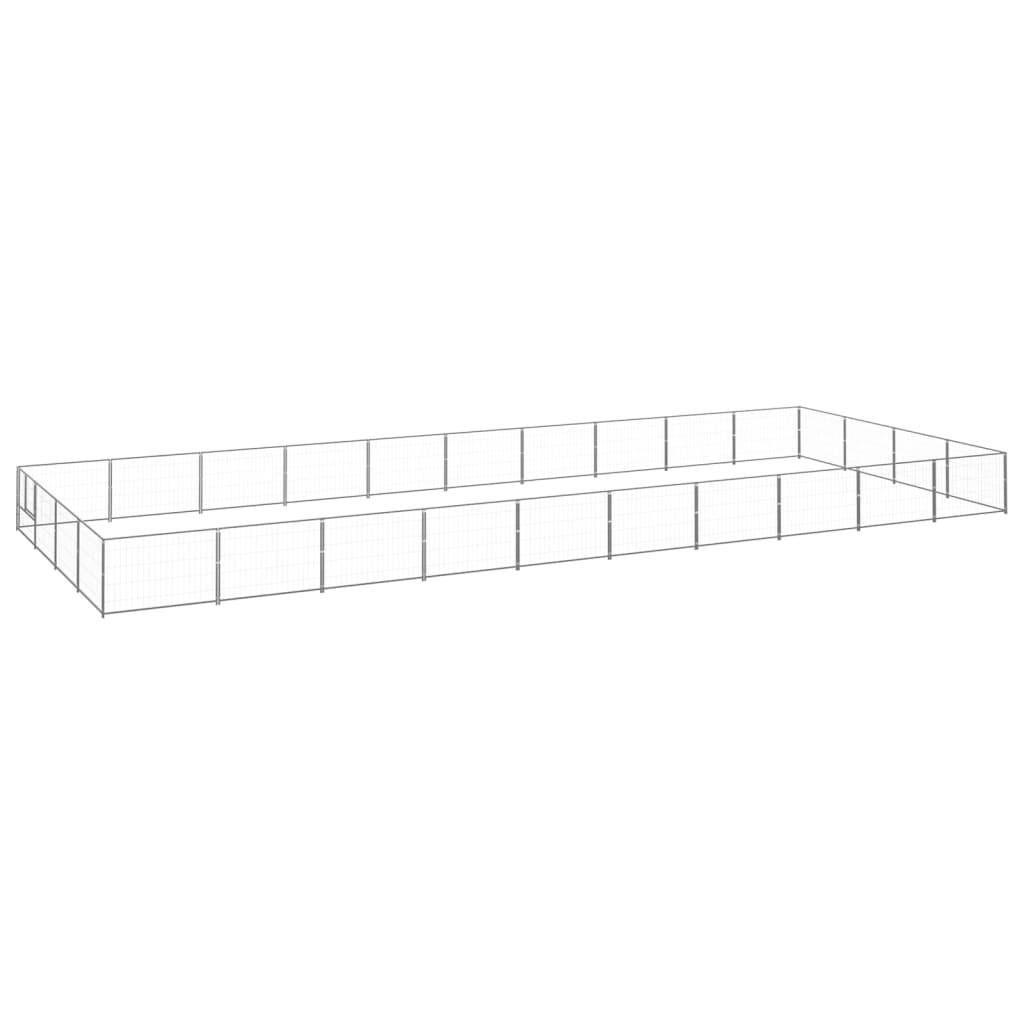 Vidaxl - Chenil Argenté 40 m² Acier vidaXL 3082156 - Imagen 2