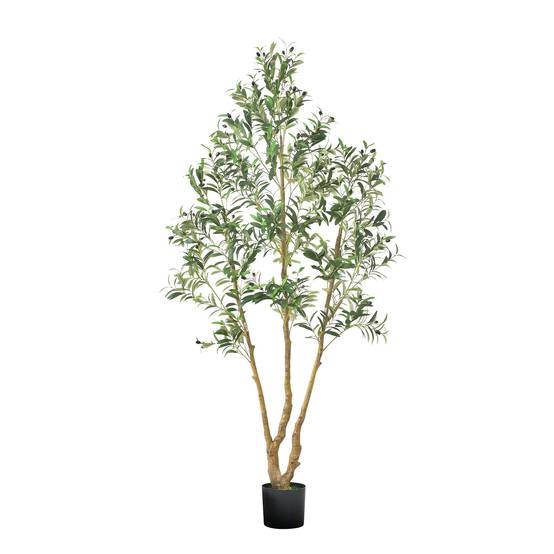 VEVOR Arbre Artificiel Plante Artificielle Faux Olivier 2,1 m Déco d'Intérieur - Image 1
