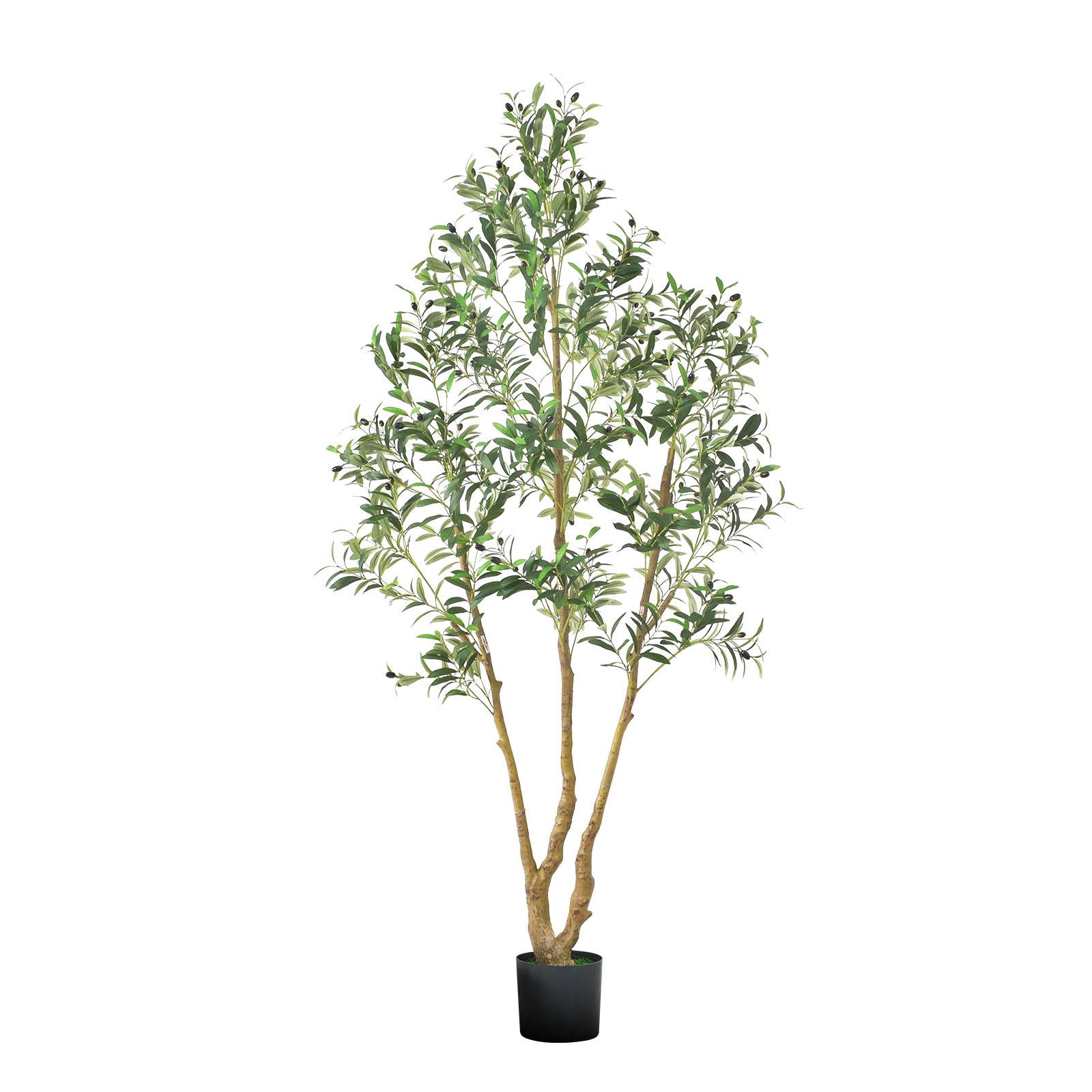 VEVOR Arbre Artificiel Plante Artificielle Faux Olivier 2,1 m Déco d'Intérieur - Image 1