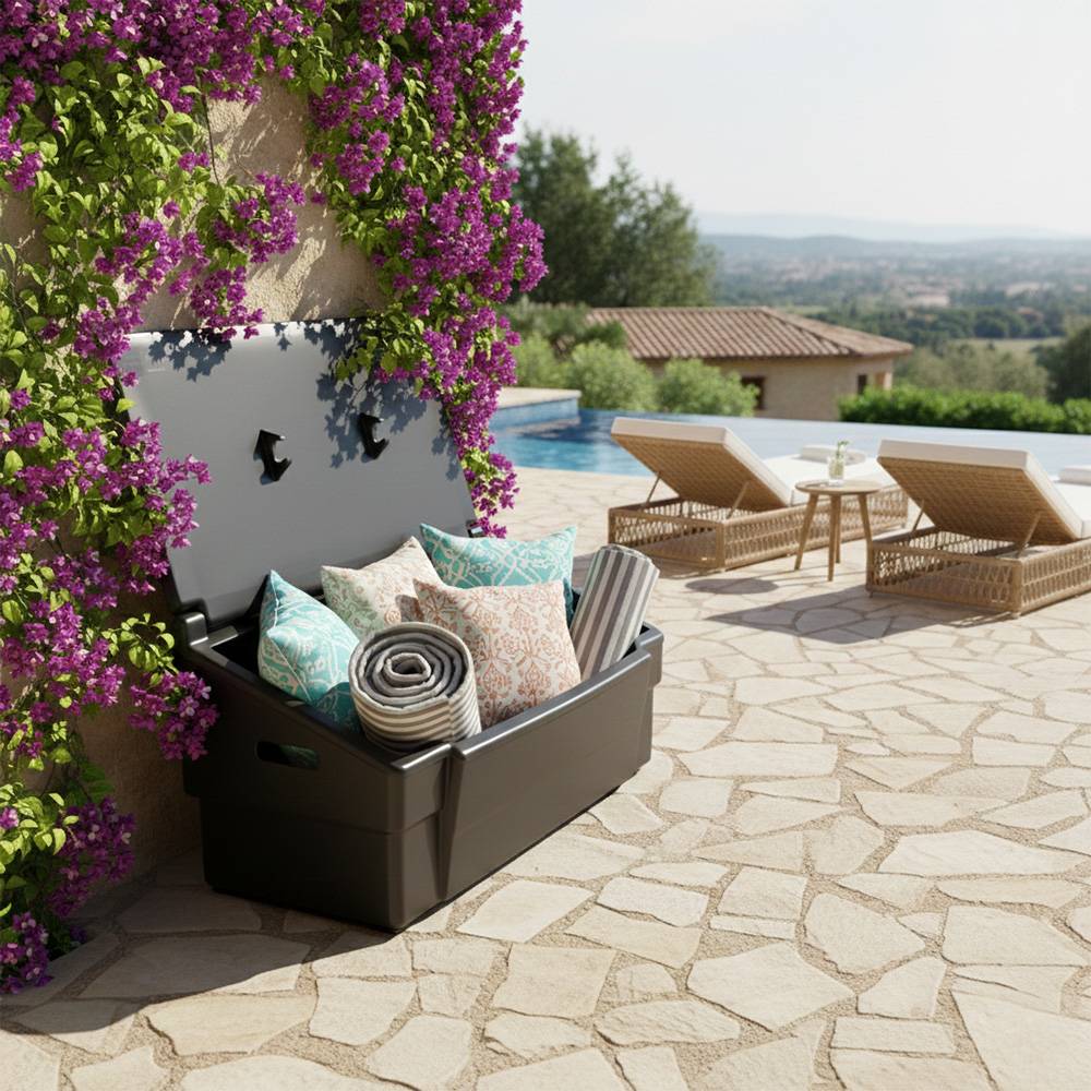 Coffre de jardin 100l -plast'up rotomoulage - Imagen 3